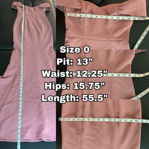 Likely Bartolli Off Shoulder Mermaid Gown Rose Pink 0 NWT - Picture 10 of 10